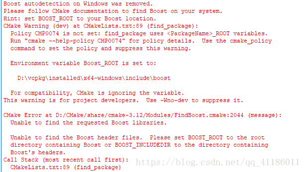 Boost报错